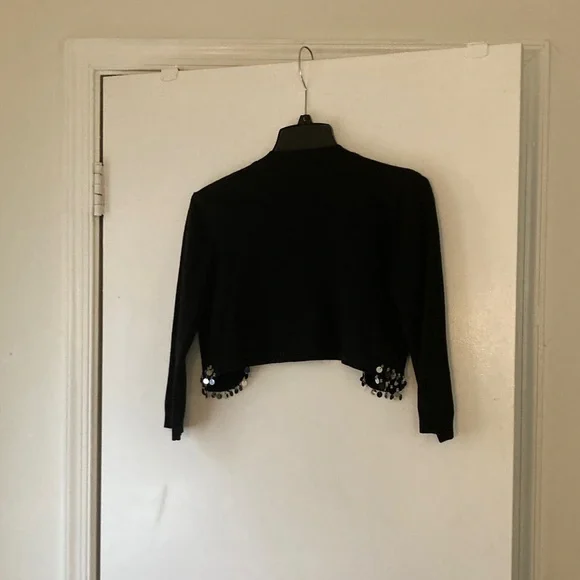 HOST PICK😀Black Sequin Embellished Shrug - Picture 2 of 6